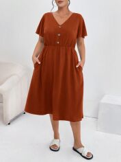 Акція на Сукня жіноча SHEIN GD-00205873 2XL Рожево-коричнева від Rozetka