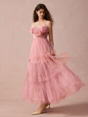Акція на Сукня осіння жіноча SHEIN GD-00196190 XS Рожева від Rozetka