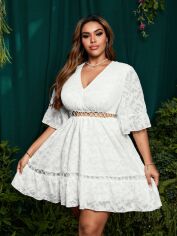 Акція на Сукня жіноча SHEIN GD-00206816 0XL Біла від Rozetka