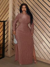 Акція на Сукня осіння жіноча SHEIN GD-00215045 1XL Рожева від Rozetka
