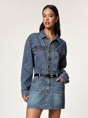 Акція на Плаття коротке осіннє жіноче SHEIN GD-00210598 XS Темно-синє від Rozetka