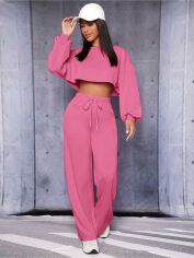 Акція на Спортивний костюм жіночий SHEIN GD-00209996 S-Petite Фуксія від Rozetka