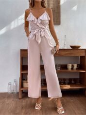 Акція на Комбінезон жіночий SHEIN GD-00201800 L Кремовий від Rozetka