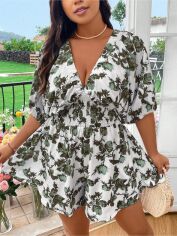 Акція на Комбінезон жіночий SHEIN GD-00205656 2XL Темно-зелений від Rozetka