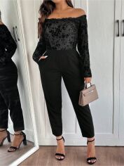 Акція на Комбінезон жіночий SHEIN GD-00217772 1XL Чорний від Rozetka