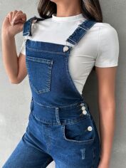 Акція на Напівкомбінезон джинсовий жіночий SHEIN GD-00227635 36 Синій від Rozetka