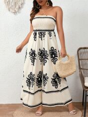 Акція на Комбінезон жіночий SHEIN GD-00217459 3XL Кремовий від Rozetka