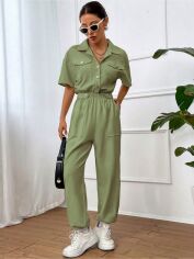 Акція на Комбінезон жіночий SHEIN GD-00200972 L Зелений від Rozetka