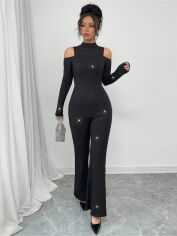 Акція на Комбінезон жіночий SHEIN GD-00223267 L Чорний від Rozetka