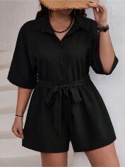 Акція на Комбінезон жіночий SHEIN GD-00228416 1XL Чорний від Rozetka