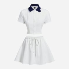 Акція на Костюм жіночий SHEIN GD-00208725 S Білий від Rozetka