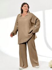 Акція на Костюм жіночий SHEIN GD-00194469 2XL Пісочний від Rozetka