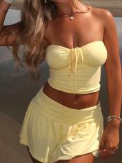 Акція на Костюм жіночий SHEIN GD-00226124 1XL Жовтий від Rozetka