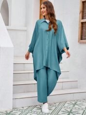 Акція на Костюм оверсайз жіночий SHEIN GD-00221970 L Синій від Rozetka