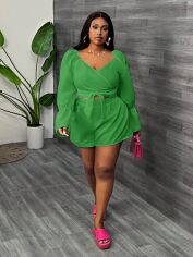 Акція на Костюм жіночий SHEIN GD-00207017 0XL Зелений від Rozetka
