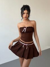 Акція на Костюм жіночий SHEIN GD-00223734 S Коричневий від Rozetka
