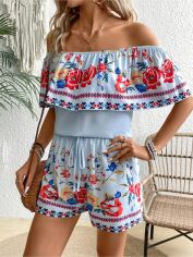 Акція на Костюм жіночий SHEIN GD-00207227 XS Блакитний від Rozetka