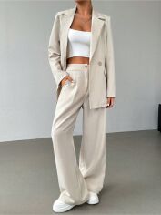 Акція на Костюм жіночий SHEIN GD-00209073 S Кремовий від Rozetka