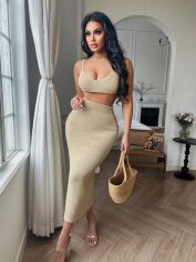 Акція на Костюм жіночий SHEIN GD-00219069 XL Хакі від Rozetka
