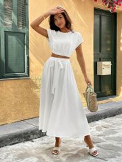 Акція на Костюм жіночий SHEIN GD-00208913 L Білий від Rozetka