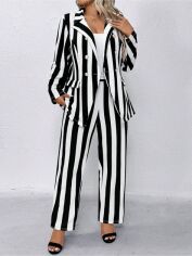 Акція на Костюм жіночий SHEIN GD-00228024 4XL Чорний з білим від Rozetka