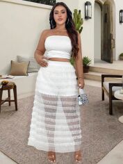 Акція на Костюм жіночий SHEIN GD-00202044 3XL Білий від Rozetka