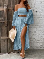 Акція на Костюм жіночий SHEIN GD-00202961 M Блакитний від Rozetka