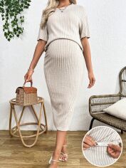 Акція на Костюм для вагітних SHEIN GD-00210611 L Хакі від Rozetka
