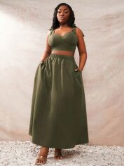 Акція на Костюм жіночий SHEIN GD-00205338 0XL Зелений від Rozetka
