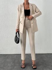 Акція на Костюм жіночий SHEIN GD-00205778 S Бежевий від Rozetka