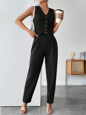 Акція на Костюм жіночий SHEIN GD-00221210 S-Petite Чорний від Rozetka
