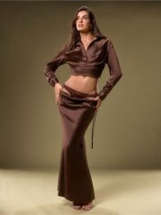 Акція на Костюм жіночий SHEIN GD-00223655 S Коричневий від Rozetka