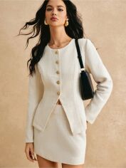 Акція на Костюм жіночий SHEIN GD-00204198 XS Кремовий від Rozetka