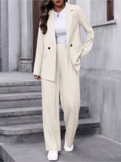 Акція на Костюм жіночий SHEIN GD-00216546 M Кремовий від Rozetka