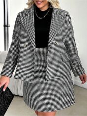Акція на Костюм жіночий SHEIN GD-00200971 2XL Чорний з білим від Rozetka