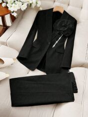 Акція на Костюм жіночий SHEIN GD-00213182 0XL Чорний від Rozetka
