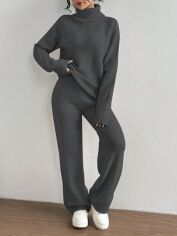 Акція на Костюм жіночий SHEIN GD-00220142 L Сірий від Rozetka