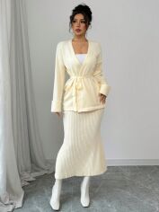 Акція на Костюм жіночий SHEIN GD-00213495 S Кремовий від Rozetka