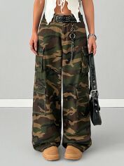 Акція на Джинси Карго жіночі SHEIN GD-00195538 L Зелені від Rozetka