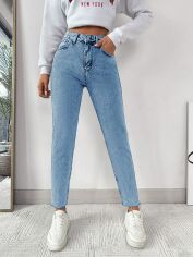 Акція на Джинси Slim Fit жіночі SHEIN GD-00195235 34 Блакитні від Rozetka