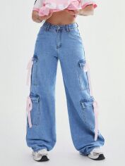 Акція на Джинси Baggy жіночі SHEIN GD-00192892 32 Сині від Rozetka