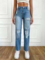 Акція на Джинси Slim Fit жіночі SHEIN GD-00195434 S-Petite Сині від Rozetka