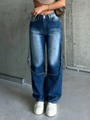 Акція на Джинси Кльош жіночі SHEIN GD-00195443 36 Сині від Rozetka