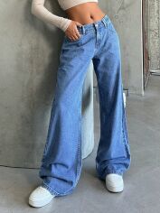 Акція на Джинси Baggy жіночі SHEIN GD-00195696 40 Сині від Rozetka