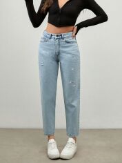 Акція на Джинси Slim Fit жіночі SHEIN GD-00195500 38 Блакитні від Rozetka