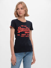 Акція на Футболка Superdry 9640.1 S Темно-синя від Rozetka