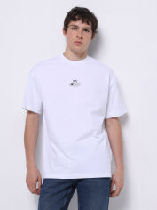 Акція на Футболка бавовняна довга чоловіча Colin's CL1077190OFW 2XL Off White з принтом від Rozetka