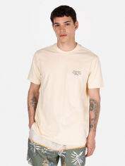 Акція на Футболка бавовняна довга чоловіча Colin's CL1074483LYL XL Light Yellow з принтом від Rozetka