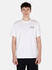 Акція на Футболка бавовняна довга чоловіча Colin's CL1074472OFW S Off White з принтом від Rozetka