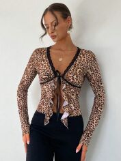 Акція на Топ жіночий SHEIN GD-00223087 XS Бежевий від Rozetka